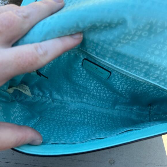 KATE SPADE Charlotte Street Alex Leather Crossbody, Blue Aqua - Picture 13 of 13